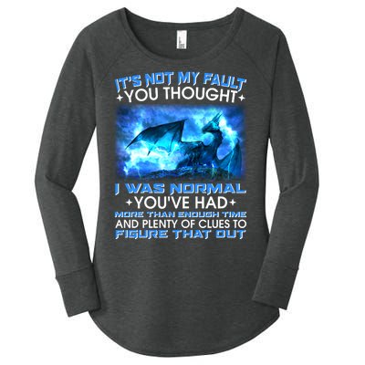 It's Not My Fault You Thought I Was Normal Lightning Dragon Women's Perfect Tri Tunic Long Sleeve Shirt