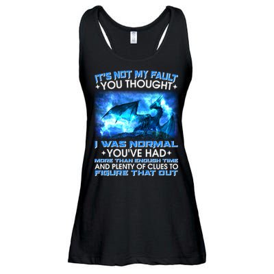 It's Not My Fault You Thought I Was Normal Lightning Dragon Ladies Essential Flowy Tank