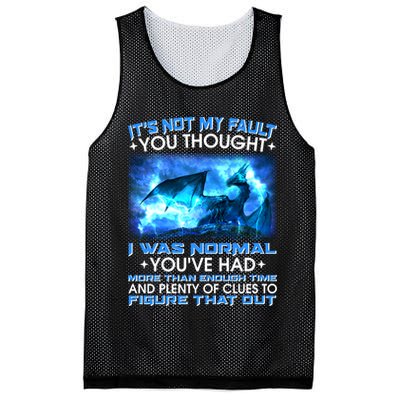 It's Not My Fault You Thought I Was Normal Lightning Dragon Mesh Reversible Basketball Jersey Tank
