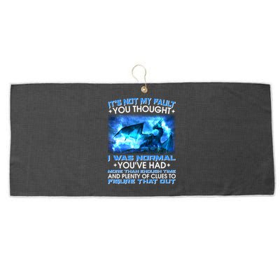 It's Not My Fault You Thought I Was Normal Lightning Dragon Large Microfiber Waffle Golf Towel