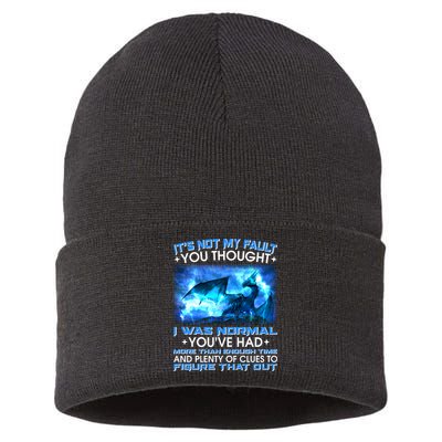 It's Not My Fault You Thought I Was Normal Lightning Dragon Sustainable Knit Beanie