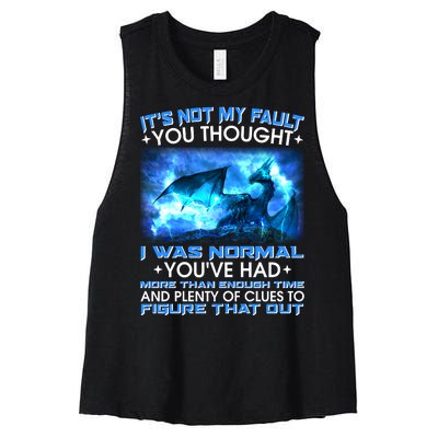 It's Not My Fault You Thought I Was Normal Lightning Dragon Women's Racerback Cropped Tank