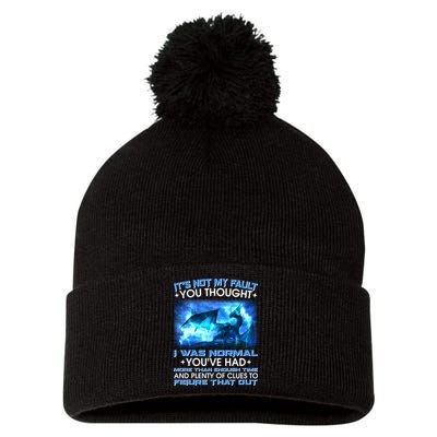 It's Not My Fault You Thought I Was Normal Lightning Dragon Pom Pom 12in Knit Beanie