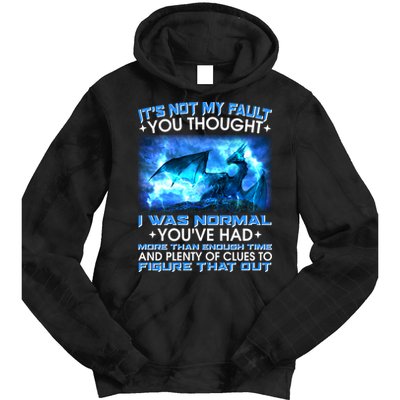 It's Not My Fault You Thought I Was Normal Lightning Dragon Tie Dye Hoodie