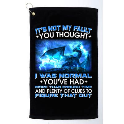 It's Not My Fault You Thought I Was Normal Lightning Dragon Golf Towel