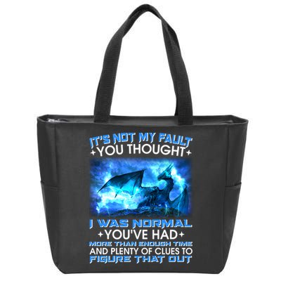 It's Not My Fault You Thought I Was Normal Lightning Dragon Zip Tote Bag