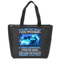 It's Not My Fault You Thought I Was Normal Lightning Dragon Zip Tote Bag