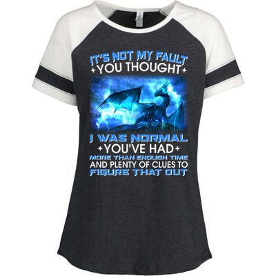 It's Not My Fault You Thought I Was Normal Lightning Dragon Enza Ladies Jersey Colorblock Tee