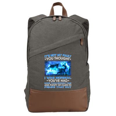 It's Not My Fault You Thought I Was Normal Lightning Dragon Cotton Canvas Backpack