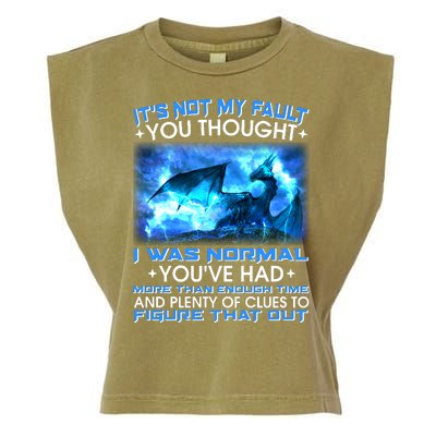 It's Not My Fault You Thought I Was Normal Lightning Dragon Garment-Dyed Women's Muscle Tee