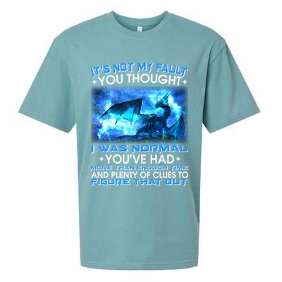 It's Not My Fault You Thought I Was Normal Lightning Dragon Sueded Cloud Jersey T-Shirt