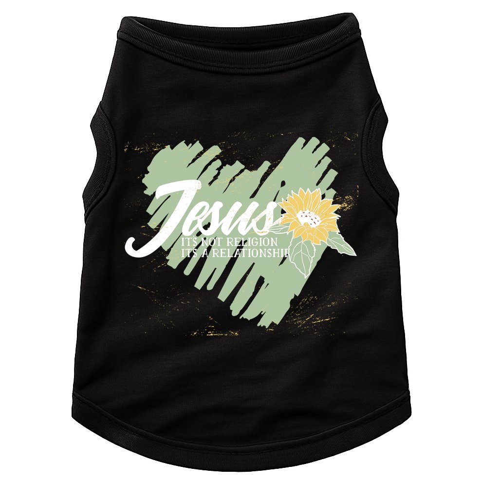 It's Not Religion It's A Relationship Heart Doggie Tank