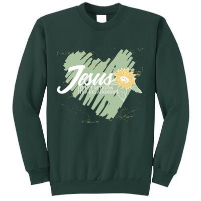 It's Not Religion It's A Relationship Heart Sweatshirt