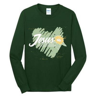 It's Not Religion It's A Relationship Heart Tall Long Sleeve T-Shirt