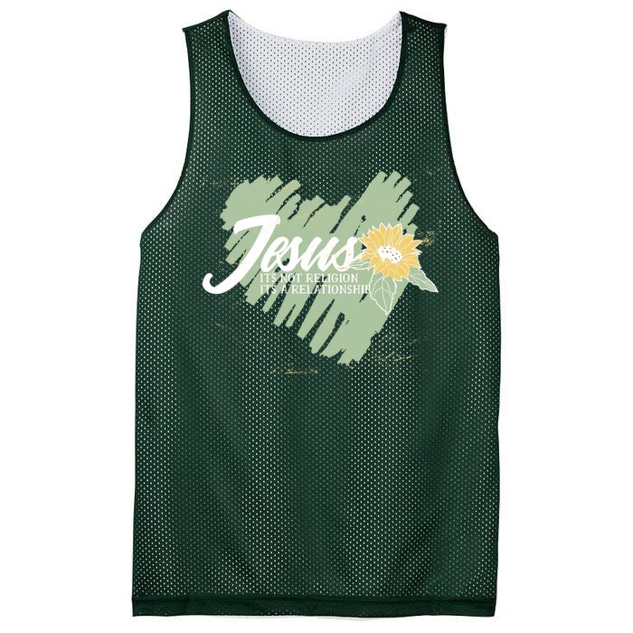 It's Not Religion It's A Relationship Heart Mesh Reversible Basketball Jersey Tank