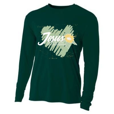 It's Not Religion It's A Relationship Heart Cooling Performance Long Sleeve Crew