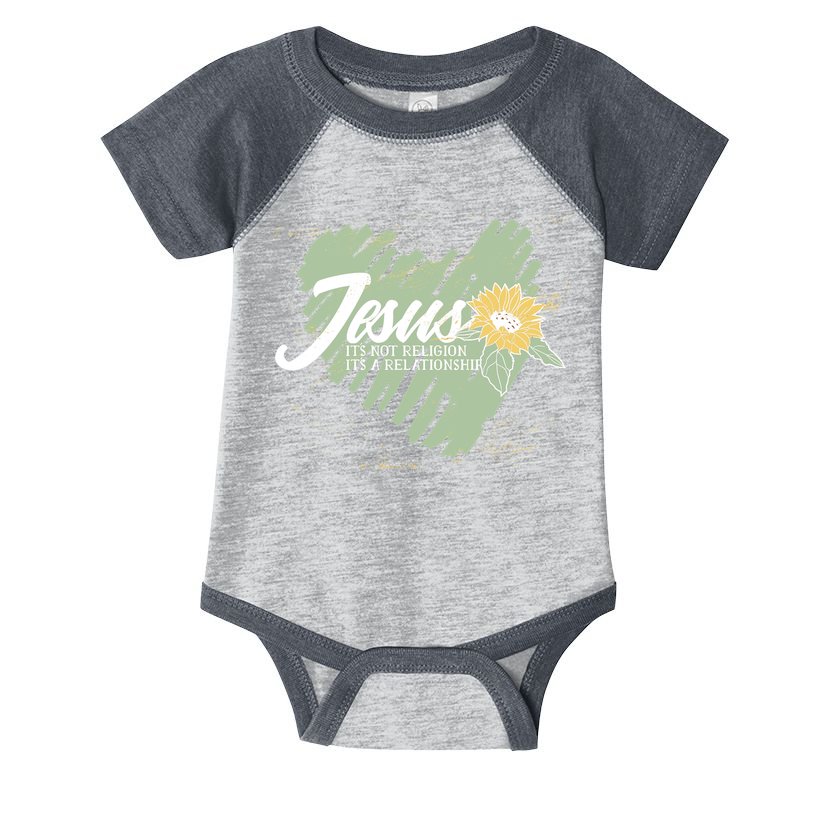 It's Not Religion It's A Relationship Heart Infant Baby Jersey Bodysuit
