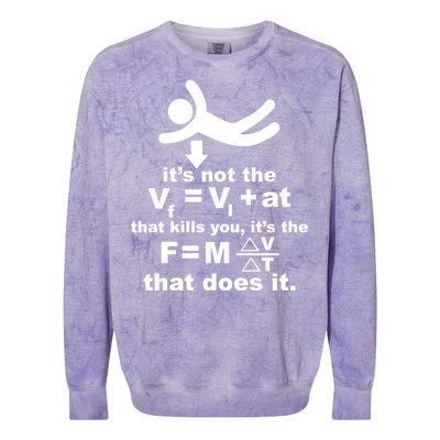 It's Not The Velocity That Kills You It's The Fall Colorblast Crewneck Sweatshirt