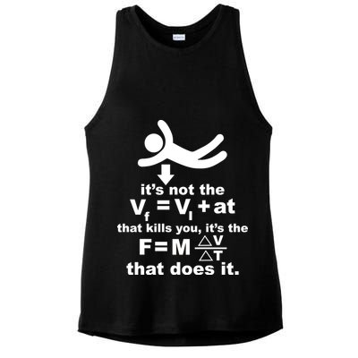 It's Not The Velocity That Kills You It's The Fall Ladies PosiCharge Tri-Blend Wicking Tank