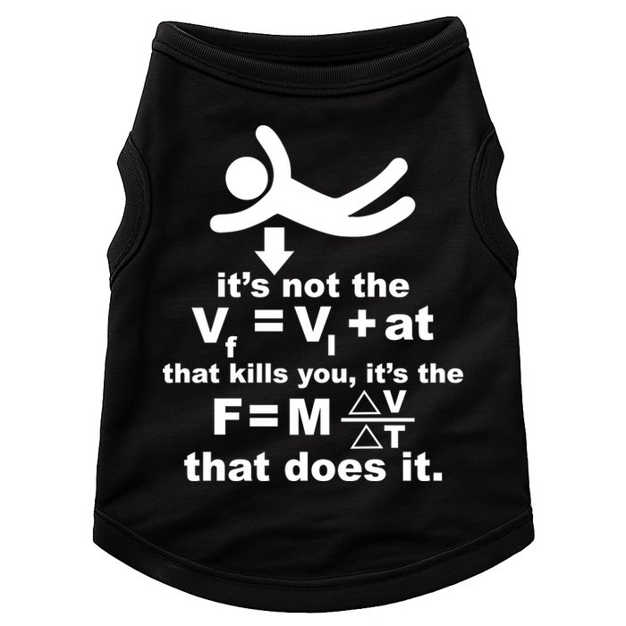 It's Not The Velocity That Kills You It's The Fall Doggie Tank