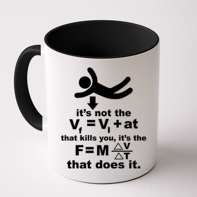 It's Not The Velocity That Kills You It's The Fall Mug
