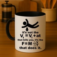 It's Not The Velocity That Kills You It's The Fall Mug