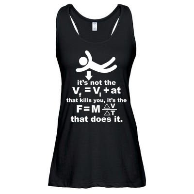 It's Not The Velocity That Kills You It's The Fall Ladies Essential Flowy Tank