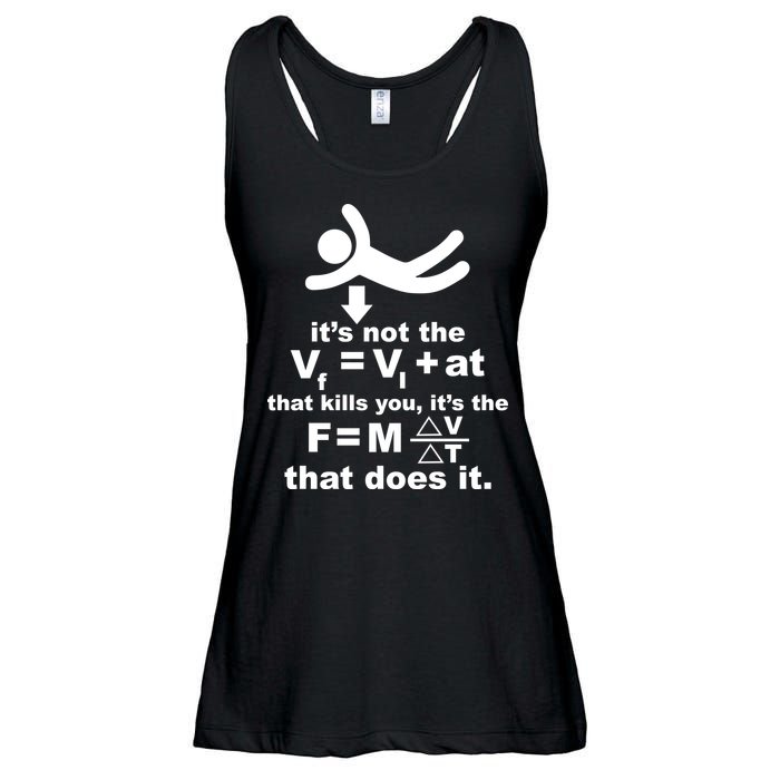 It's Not The Velocity That Kills You It's The Fall Ladies Essential Flowy Tank