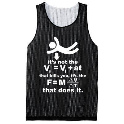 It's Not The Velocity That Kills You It's The Fall Mesh Reversible Basketball Jersey Tank
