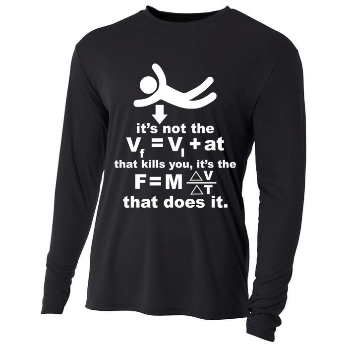It's Not The Velocity That Kills You It's The Fall Cooling Performance Long Sleeve Crew