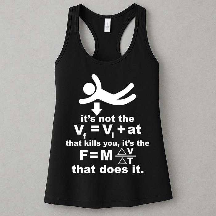 It's Not The Velocity That Kills You It's The Fall Womens Tank Top
