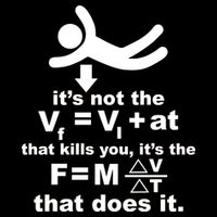 It's Not The Velocity That Kills You It's The Fall Baby Bodysuit