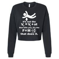 It's Not The Velocity That Kills You It's The Fall Cropped Pullover Crew