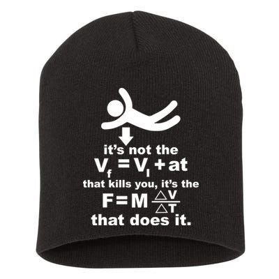 It's Not The Velocity That Kills You It's The Fall Short Acrylic Beanie