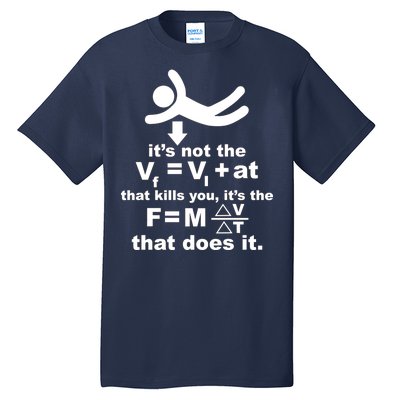 It's Not The Velocity That Kills You It's The Fall Tall T-Shirt