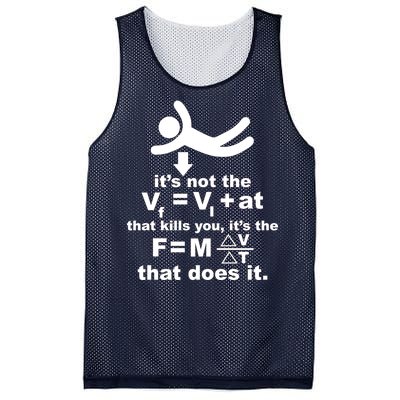 It's Not The Velocity That Kills You It's The Fall Mesh Reversible Basketball Jersey Tank