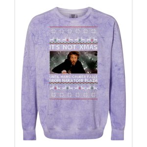 It's Not X-Mas Until Hans Gruber Falls From Nakatomi Plaza Colorblast Crewneck Sweatshirt