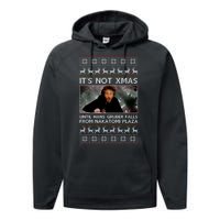 It's Not X-Mas Until Hans Gruber Falls From Nakatomi Plaza Performance Fleece Hoodie