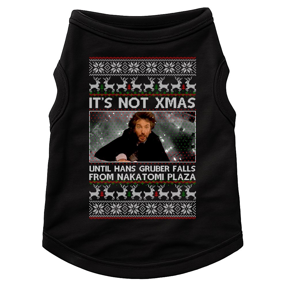 It's Not X-Mas Until Hans Gruber Falls From Nakatomi Plaza Doggie Tank
