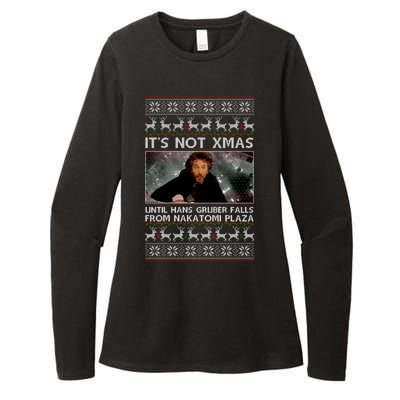 It's Not X-Mas Until Hans Gruber Falls From Nakatomi Plaza Womens CVC Long Sleeve Shirt