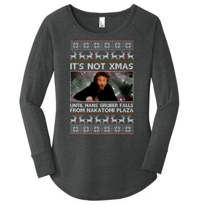 It's Not X-Mas Until Hans Gruber Falls From Nakatomi Plaza Women's Perfect Tri Tunic Long Sleeve Shirt