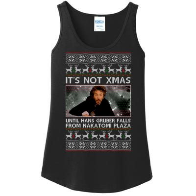 It's Not X-Mas Until Hans Gruber Falls From Nakatomi Plaza Ladies Essential Tank