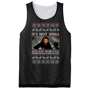 It's Not X-Mas Until Hans Gruber Falls From Nakatomi Plaza Mesh Reversible Basketball Jersey Tank