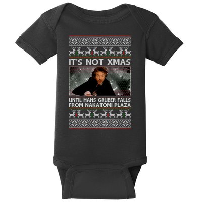 It's Not X-Mas Until Hans Gruber Falls From Nakatomi Plaza Baby Bodysuit