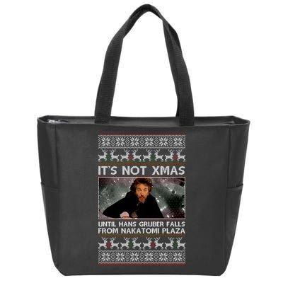 It's Not X-Mas Until Hans Gruber Falls From Nakatomi Plaza Zip Tote Bag