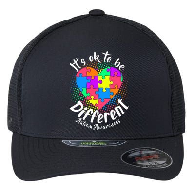 It's Ok To Be Different Autism Awareness Flexfit Unipanel Trucker Cap