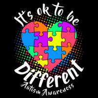 It's Ok To Be Different Autism Awareness Flexfit Unipanel Trucker Cap