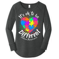 It's Ok To Be Different Autism Awareness Women's Perfect Tri Tunic Long Sleeve Shirt