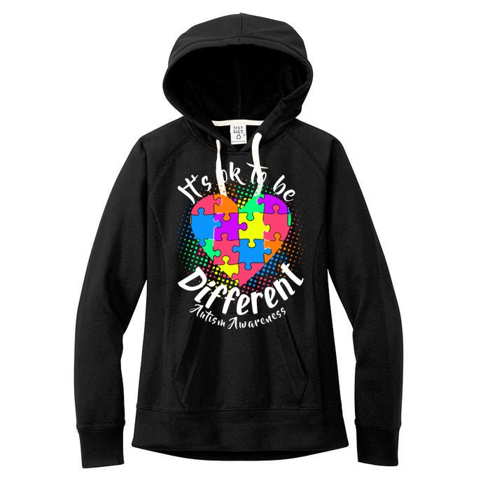 It's Ok To Be Different Autism Awareness Women's Fleece Hoodie