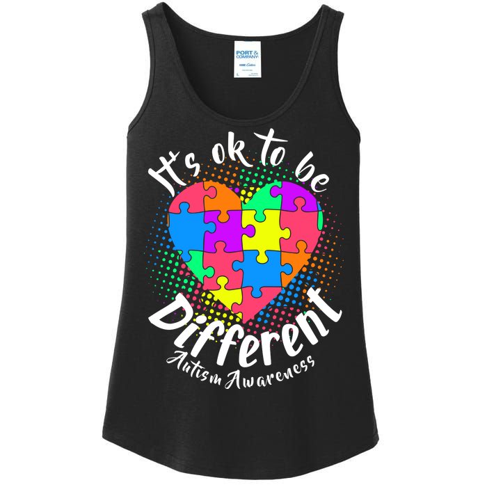 It's Ok To Be Different Autism Awareness Ladies Essential Tank